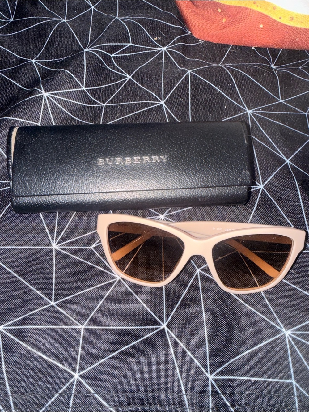Burberry Pink Cat-Eye Sunglasses with Brown Lenses